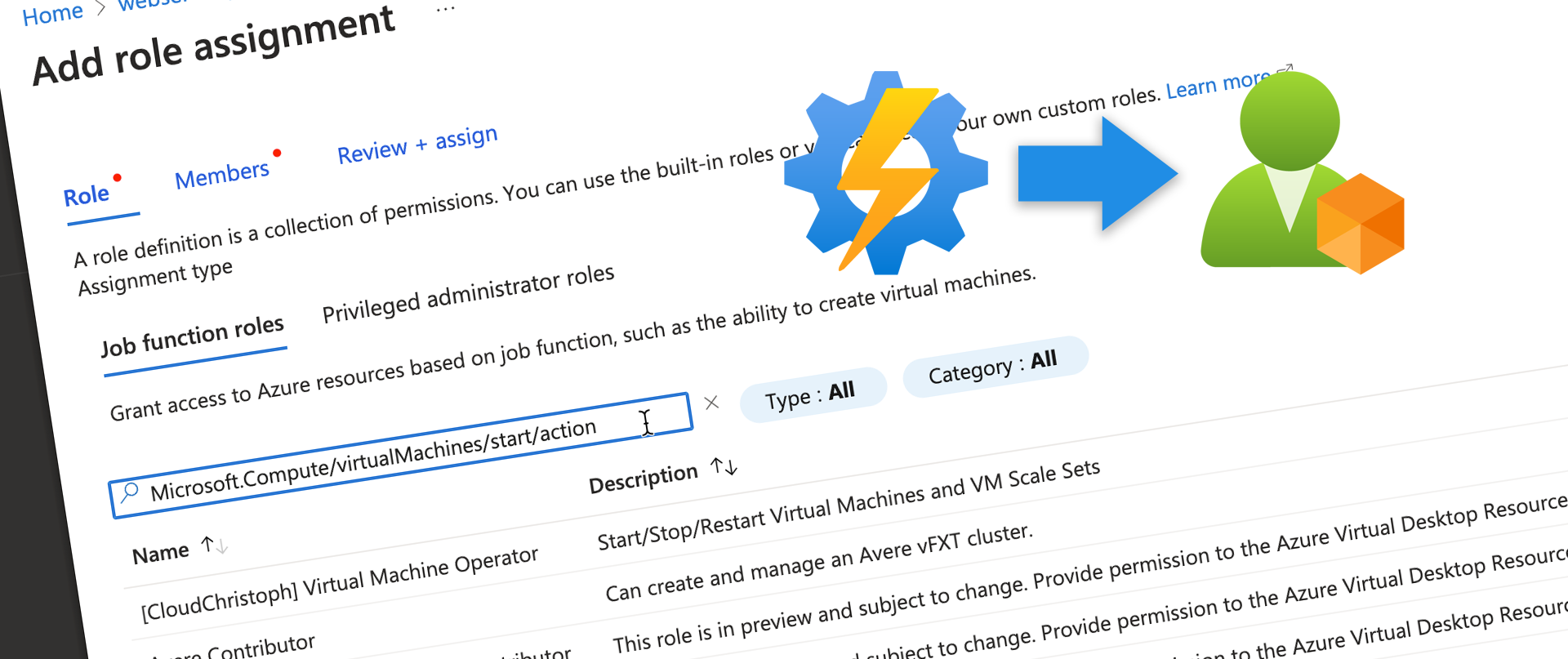 Header Image - Azure RBAC Roles with specific permissions