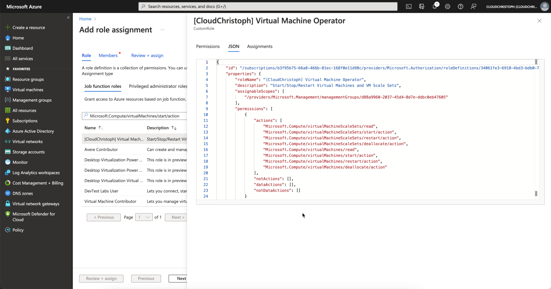 Find Azure RBAC Roles with specific permissions – Christoph Vollmann